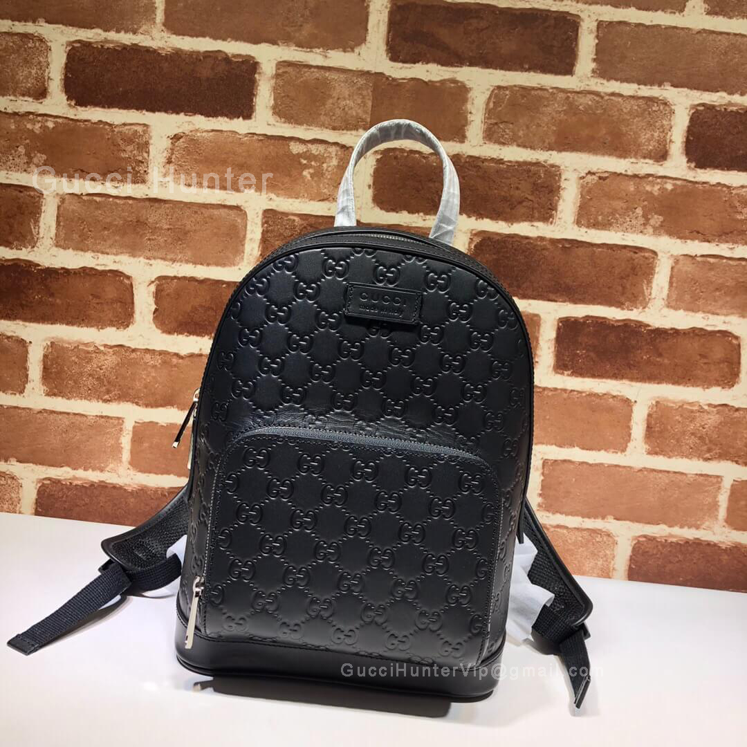 Gucci Signature Leather Backpack Black 450967